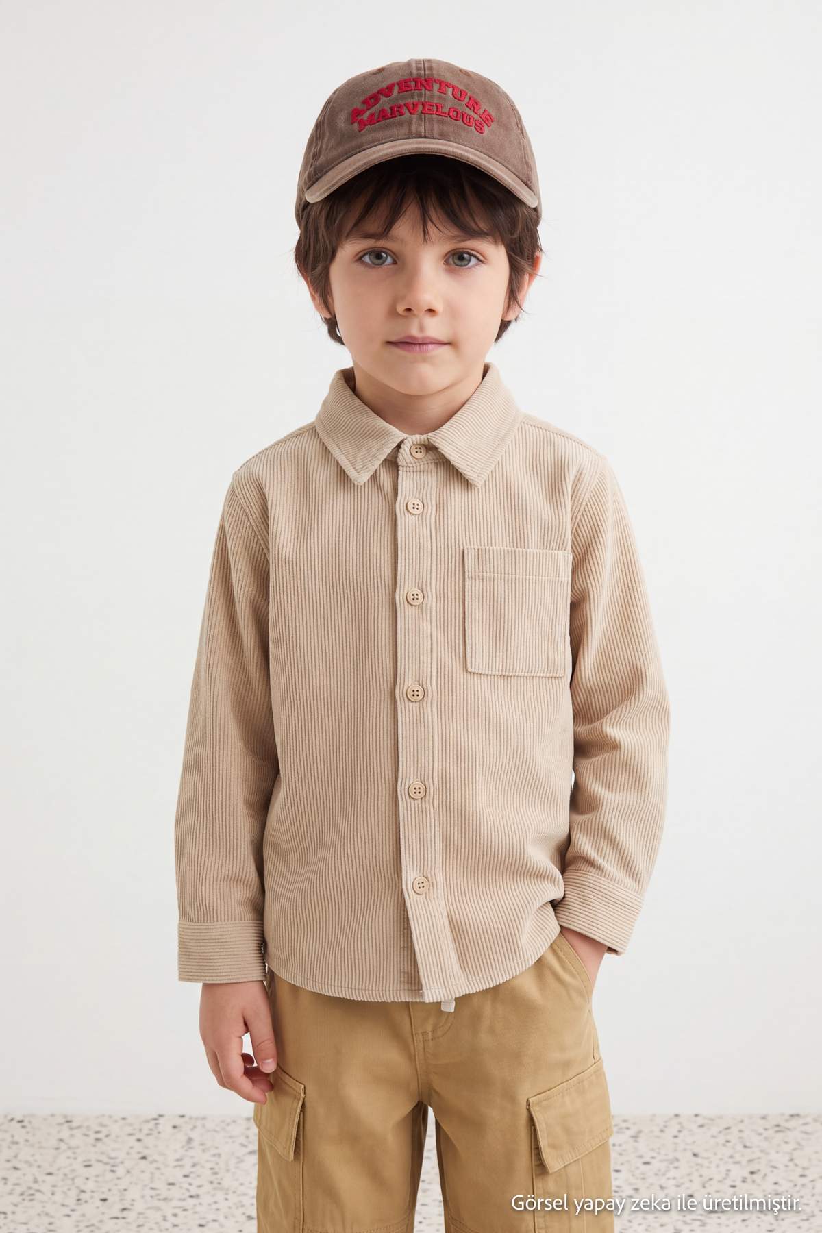 Boys' Stone Corduroy Long Shirt