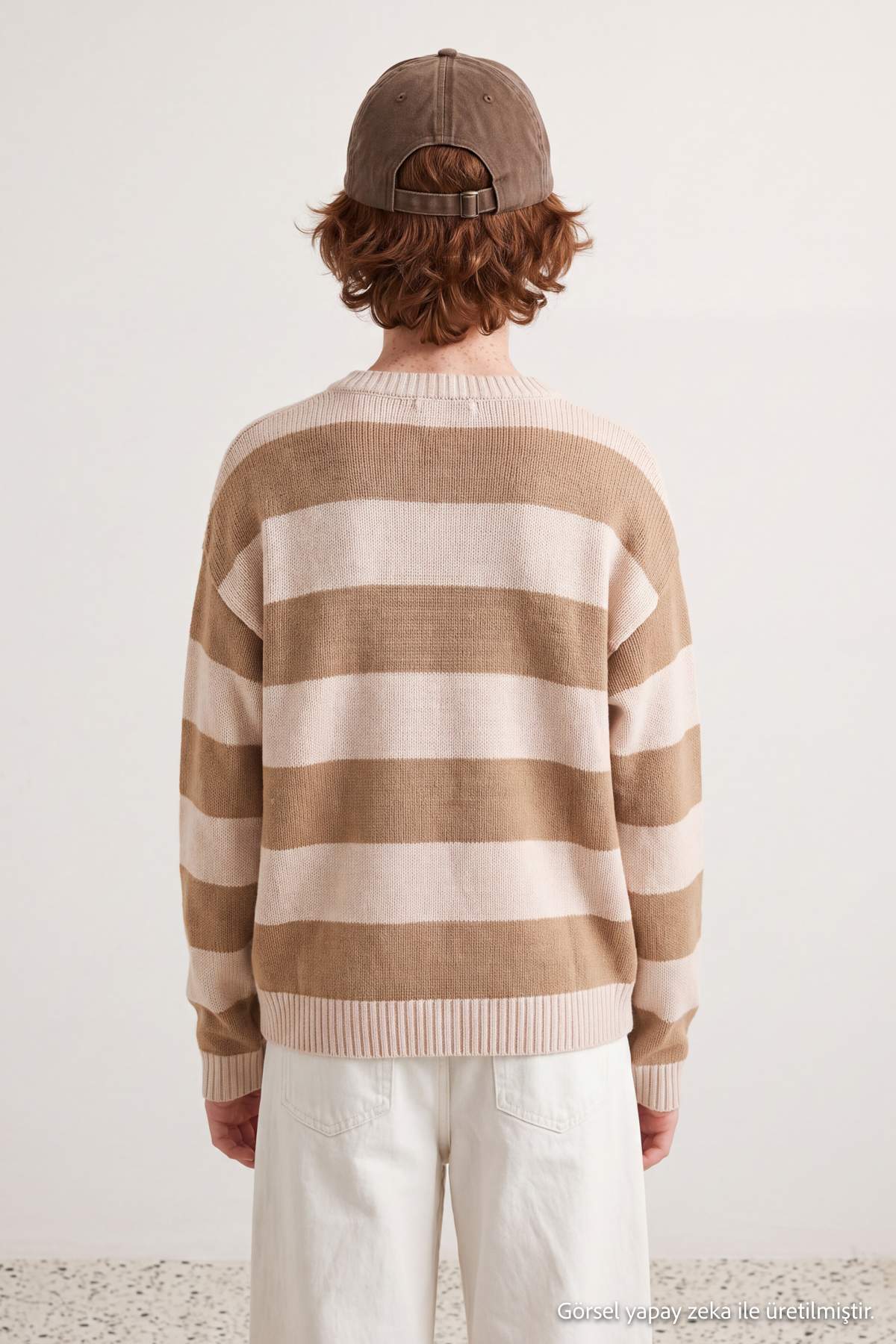 Boys' Striped Crew-Neck Knit Jumper