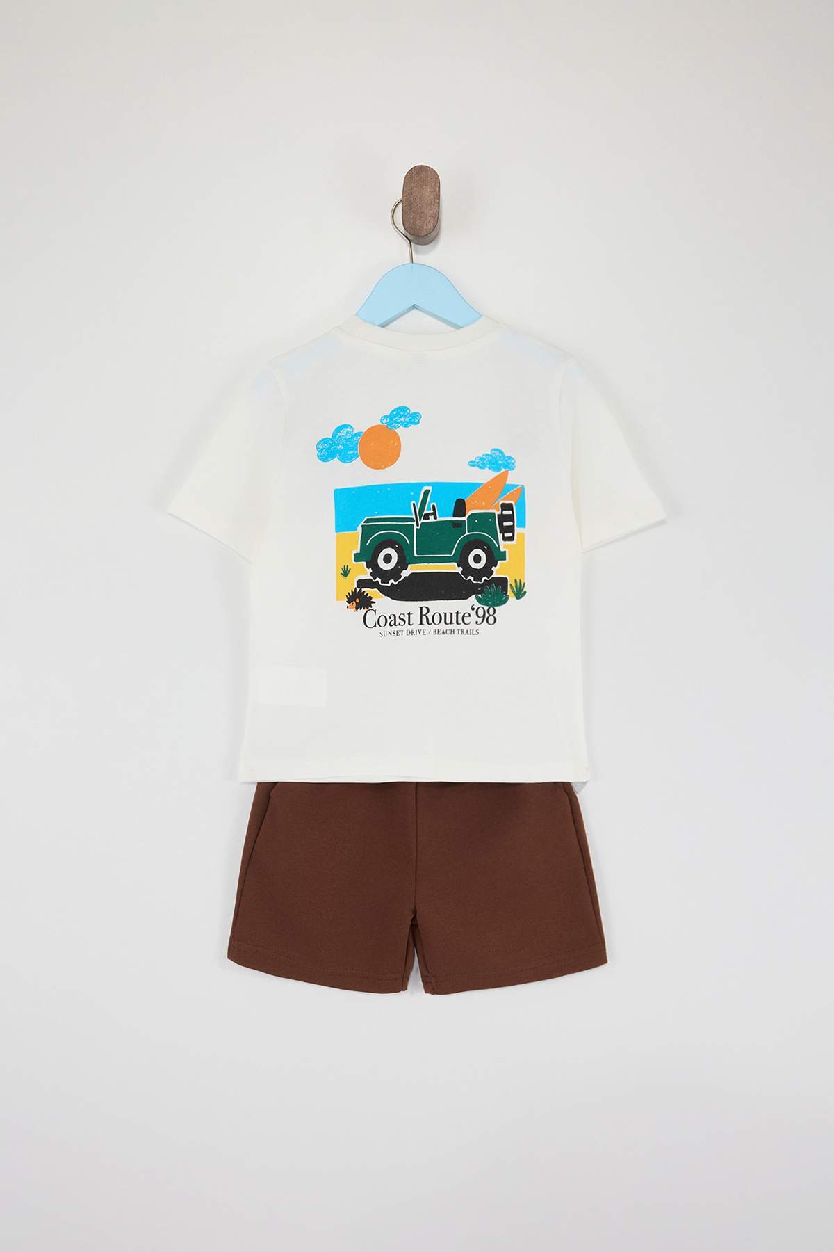 Boys' Ecru Striped Two-Piece Set
