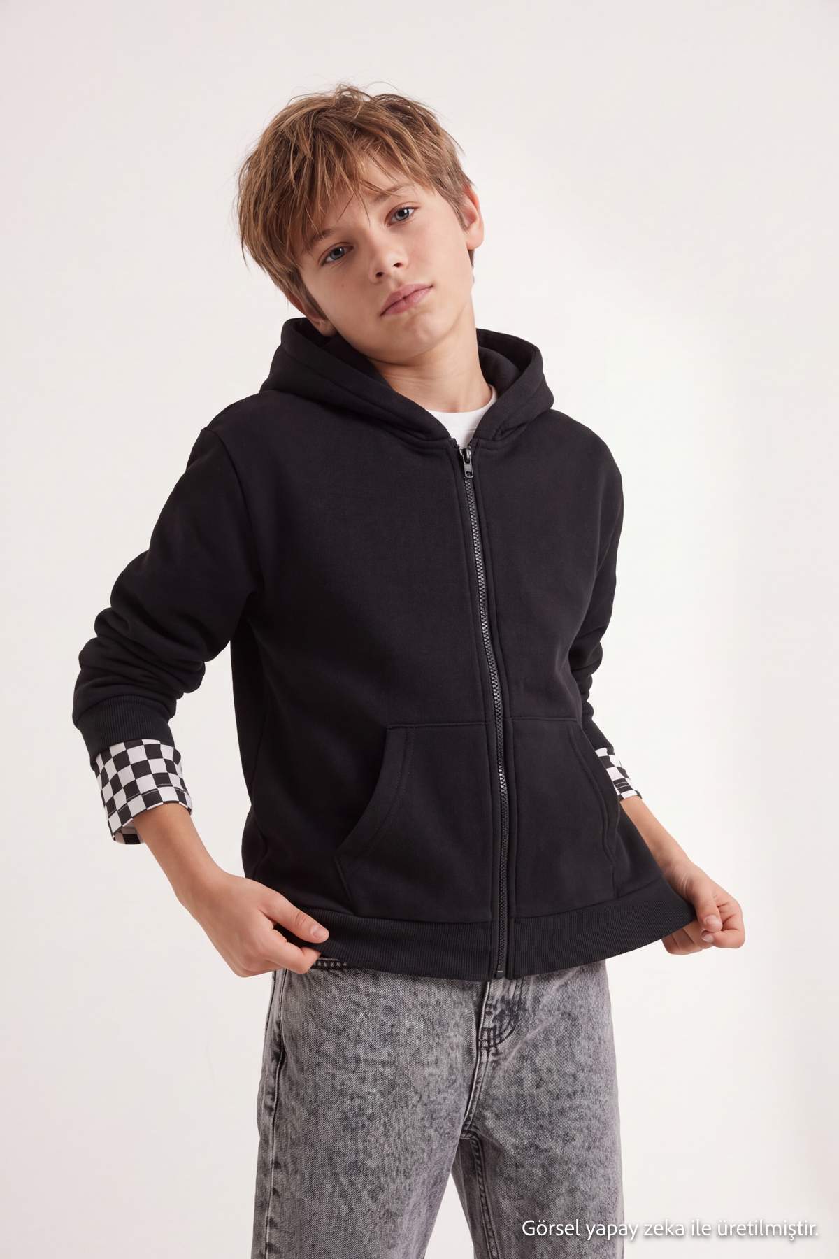 Boys' Hooded Zip-Up Sweatshirt