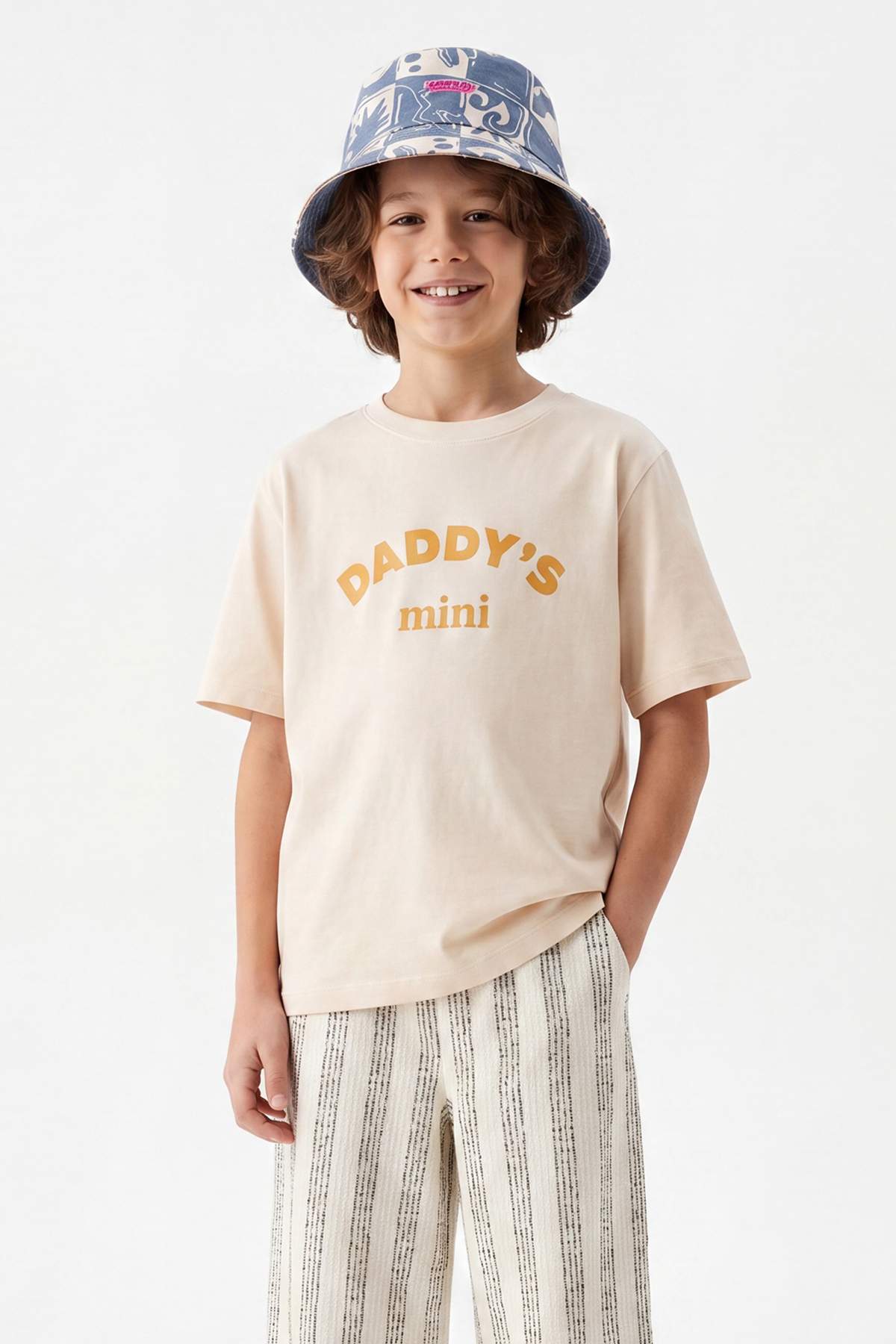 Kids' Ecru & Red Printed T-Shirt 2-Pack