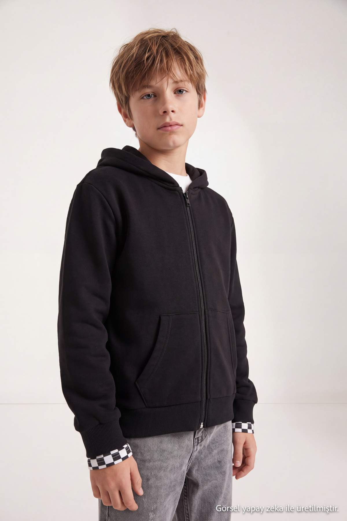 Boys' Hooded Zip-Up Sweatshirt